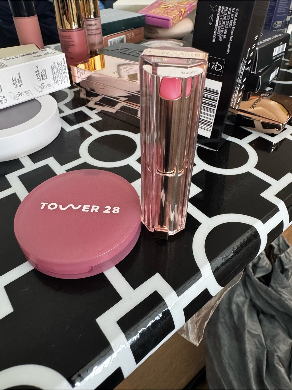 Tower 28 Blush & Lancôme Pink Lipstick Duo
